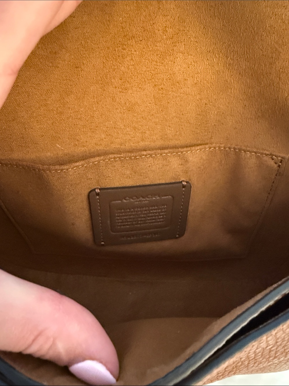 Authentic! Coach Cognac Pebbled Leather Crossbody Saddle Bag - Picture 10 of 10